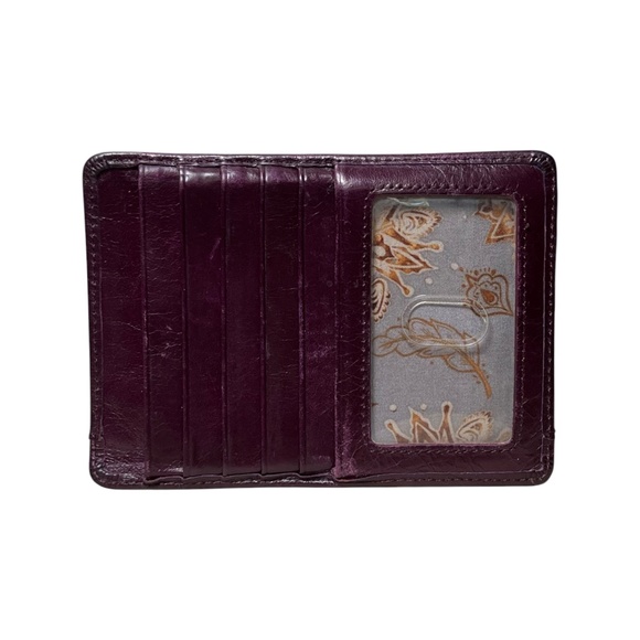 HOBO Euro Slide Credit Card Case ID Passport Holder Saddleberry Merlot Leather - Picture 1 of 10